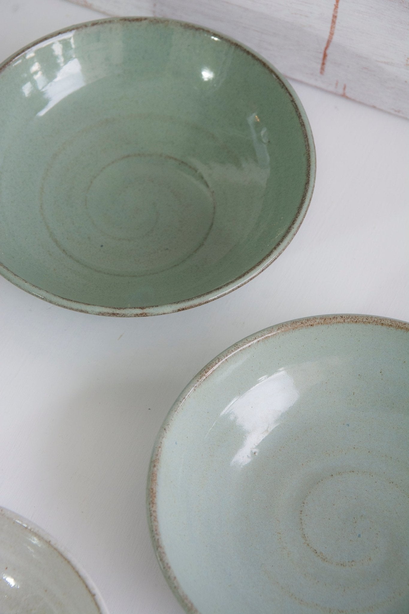 Slate Green Pottery Bowls