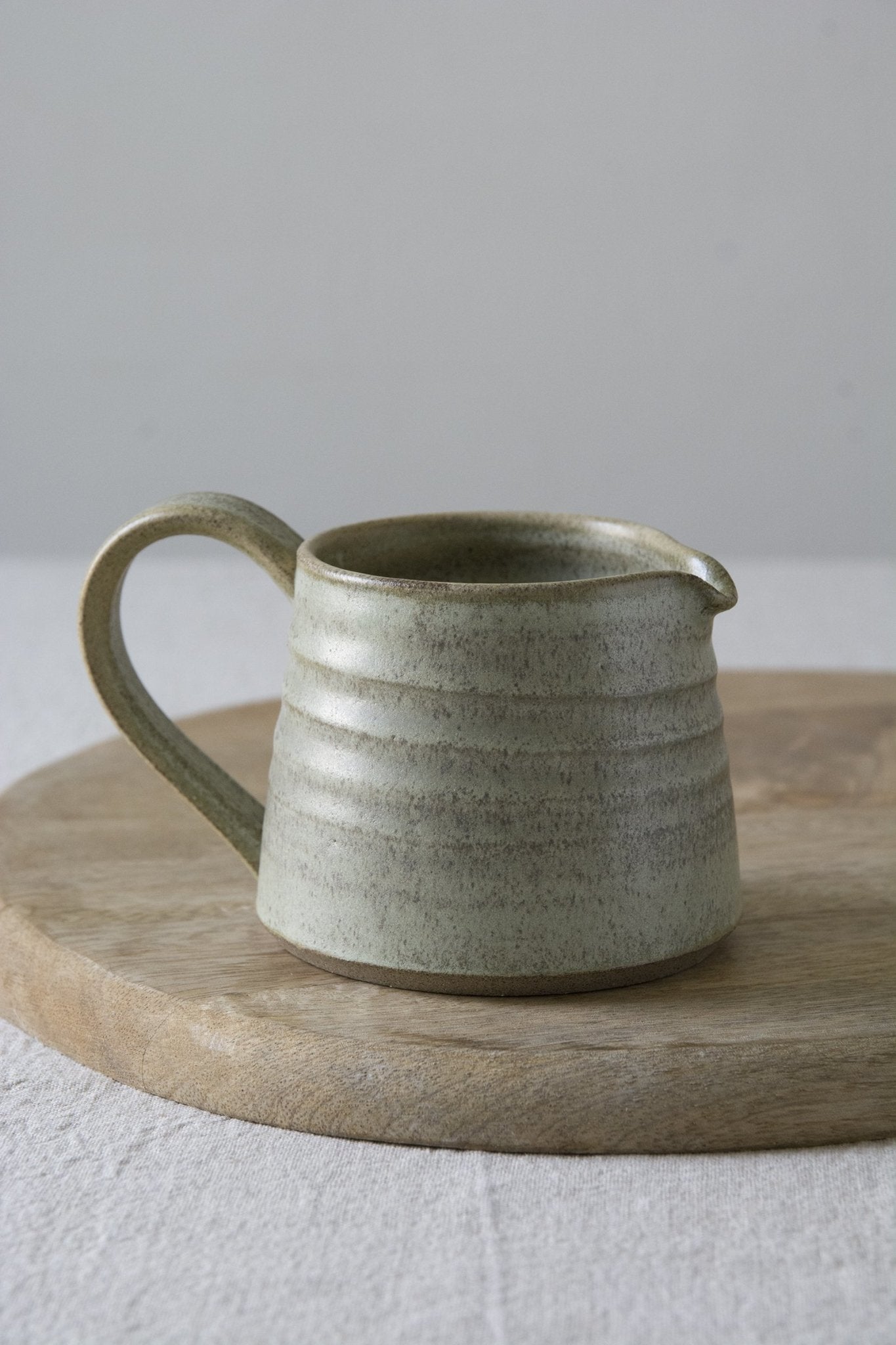 Green Sage Pottery Sugar Bowl and Creamer Set - Mad About Pottery - Sugar Bowl set