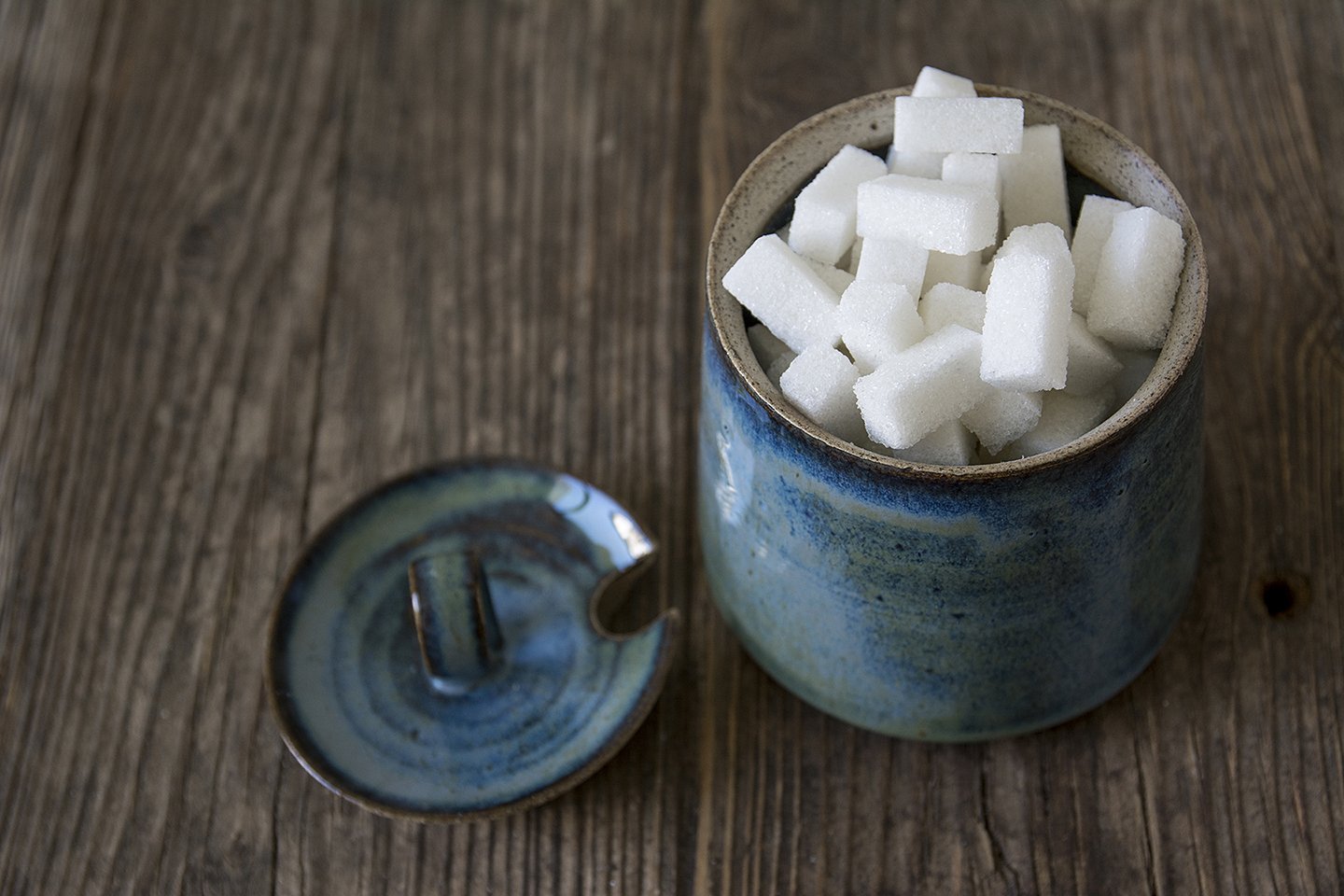 Handmade Blue Ceramic Sugar Bowl - Mad About Pottery - Sugar Bowl