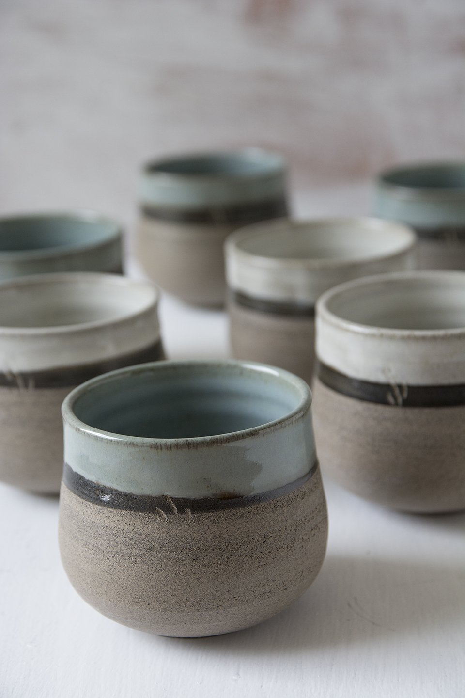 Handmade Rustic Pottery Wine Tumblers - Mad About Pottery- Mugs and Cups