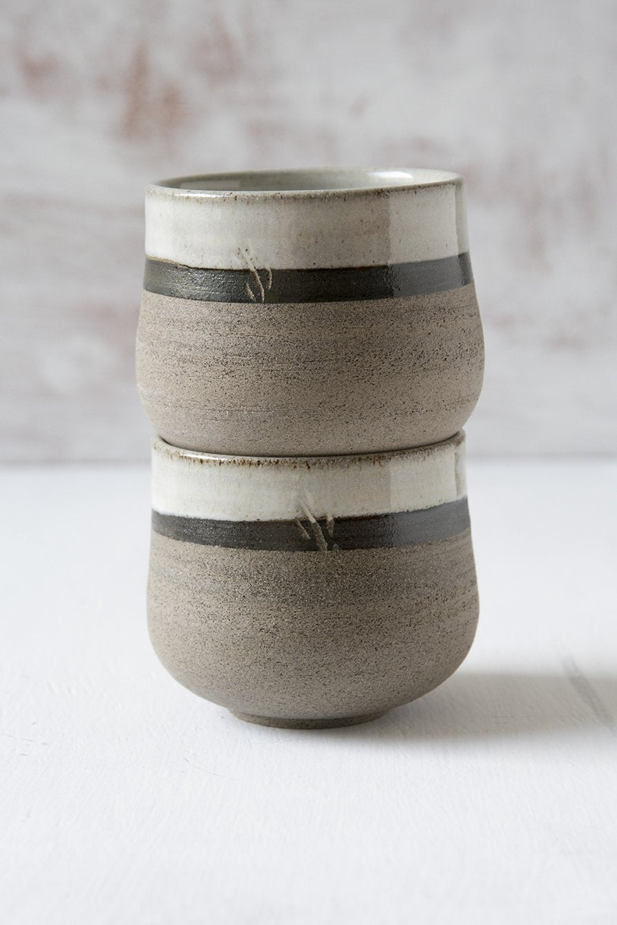 Handmade Rustic Pottery Wine Tumblers - Mad About Pottery- Mugs and Cups