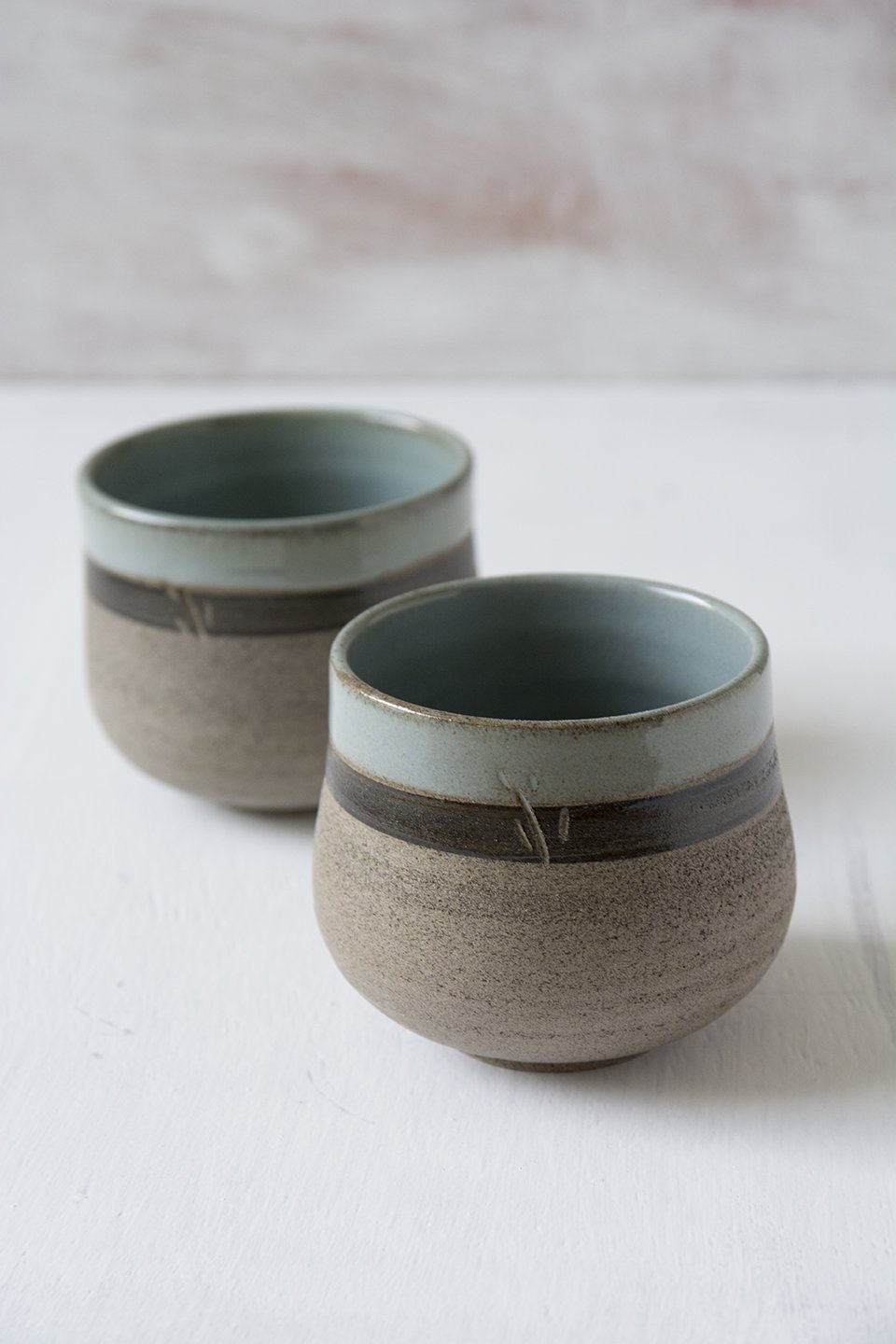 Handmade Rustic Pottery Wine Tumblers - Mad About Pottery- Mugs and Cups