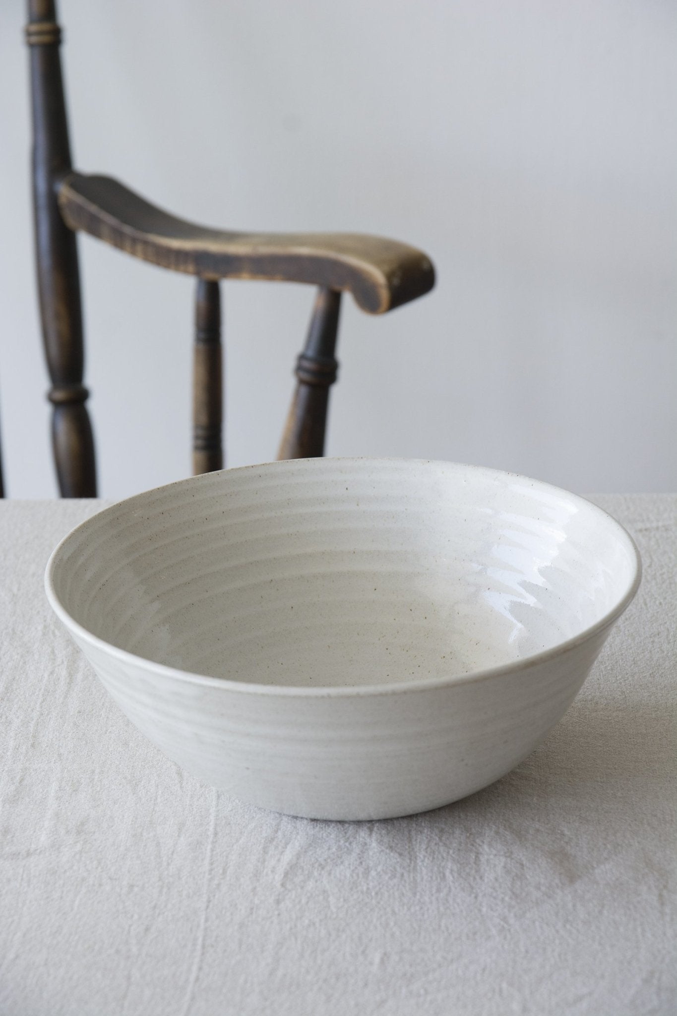 Large White Bowl - Mad About Pottery- Bowl
