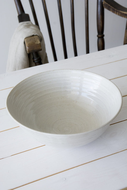 Large White Bowl - Mad About Pottery- Bowl