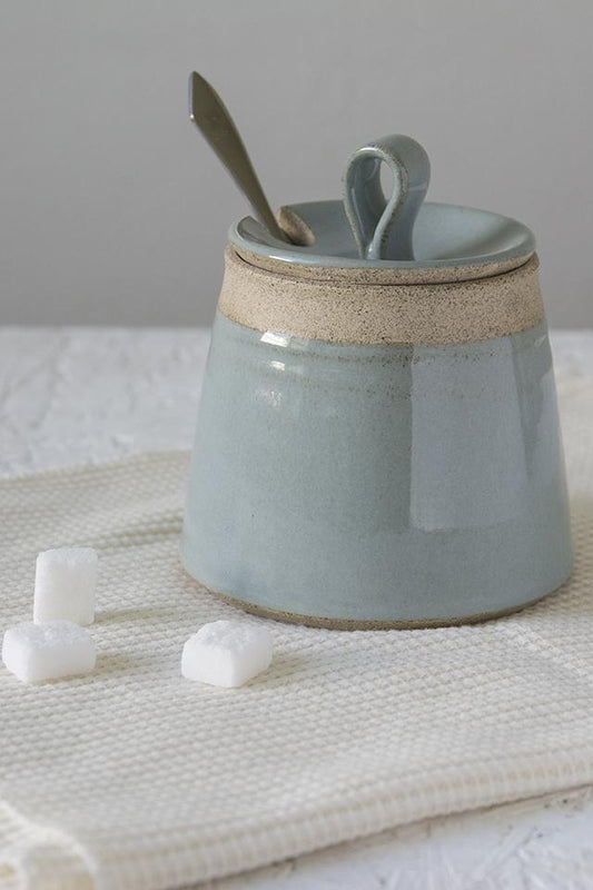 Light Blue Pottery Honeypot - Mad About Pottery - Honey dish