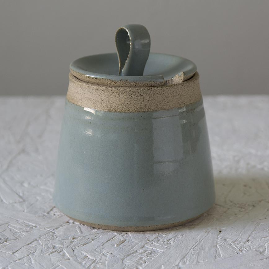 Light Blue Pottery Honeypot - Mad About Pottery - Honey dish