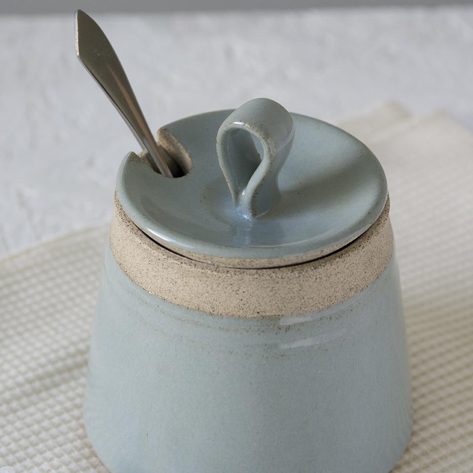 Light Blue Pottery Sugar Bowl - Mad About Pottery - Sugar Bowl