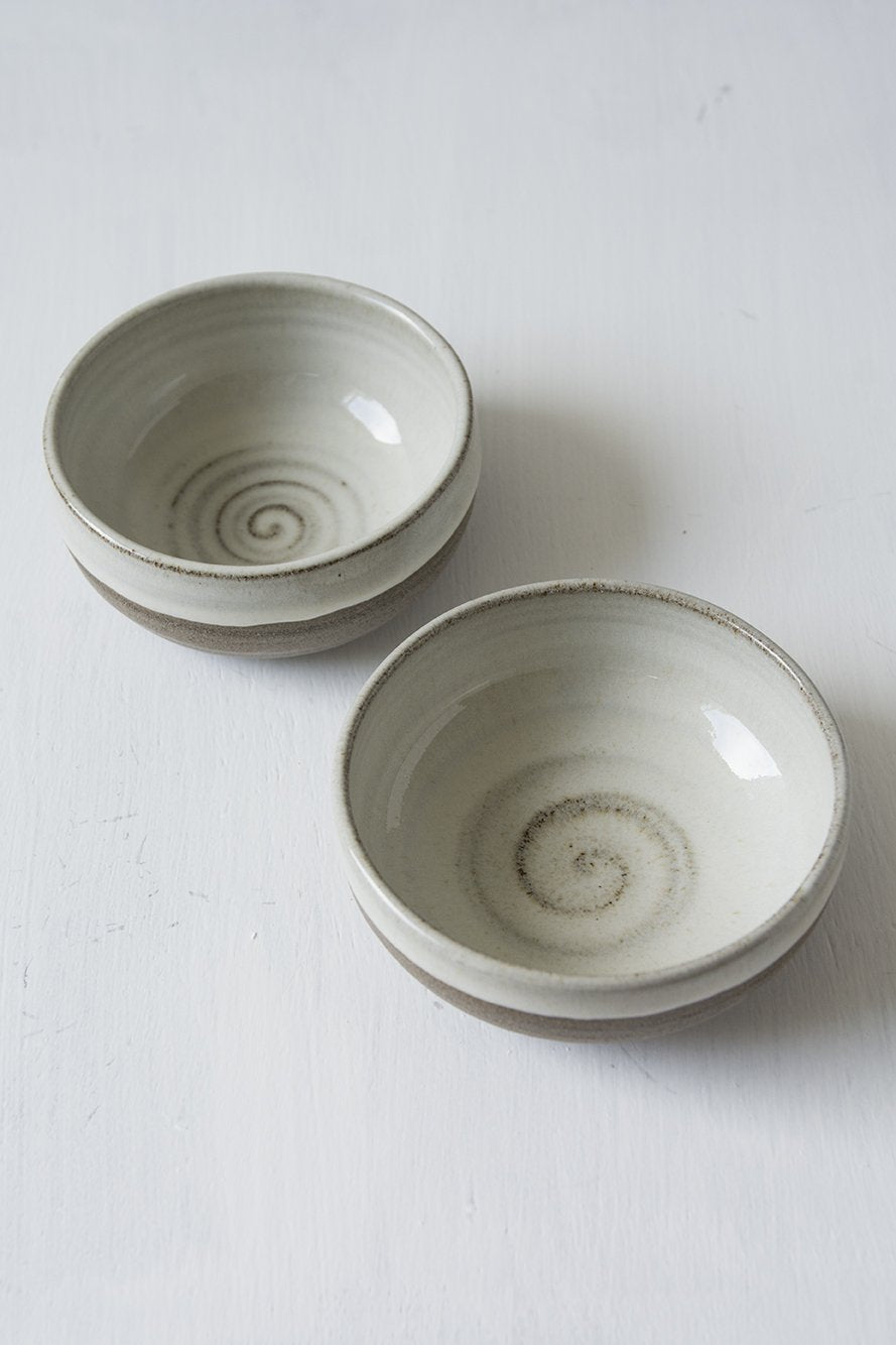 Mini White Farmhouse Pottery Serving Bowls - Mad About Pottery - Bowl