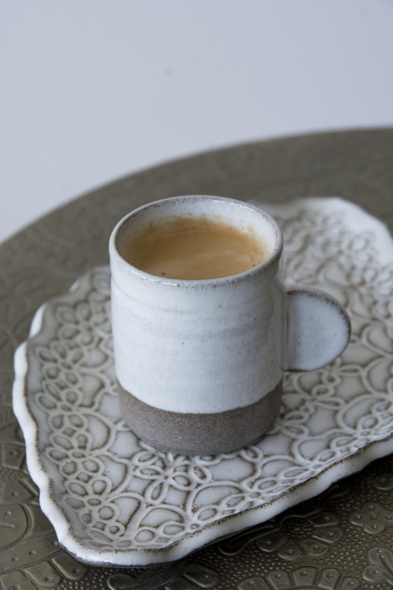 Set of 2 Modern Espresso Cups 70 ml / 2.3 oz
