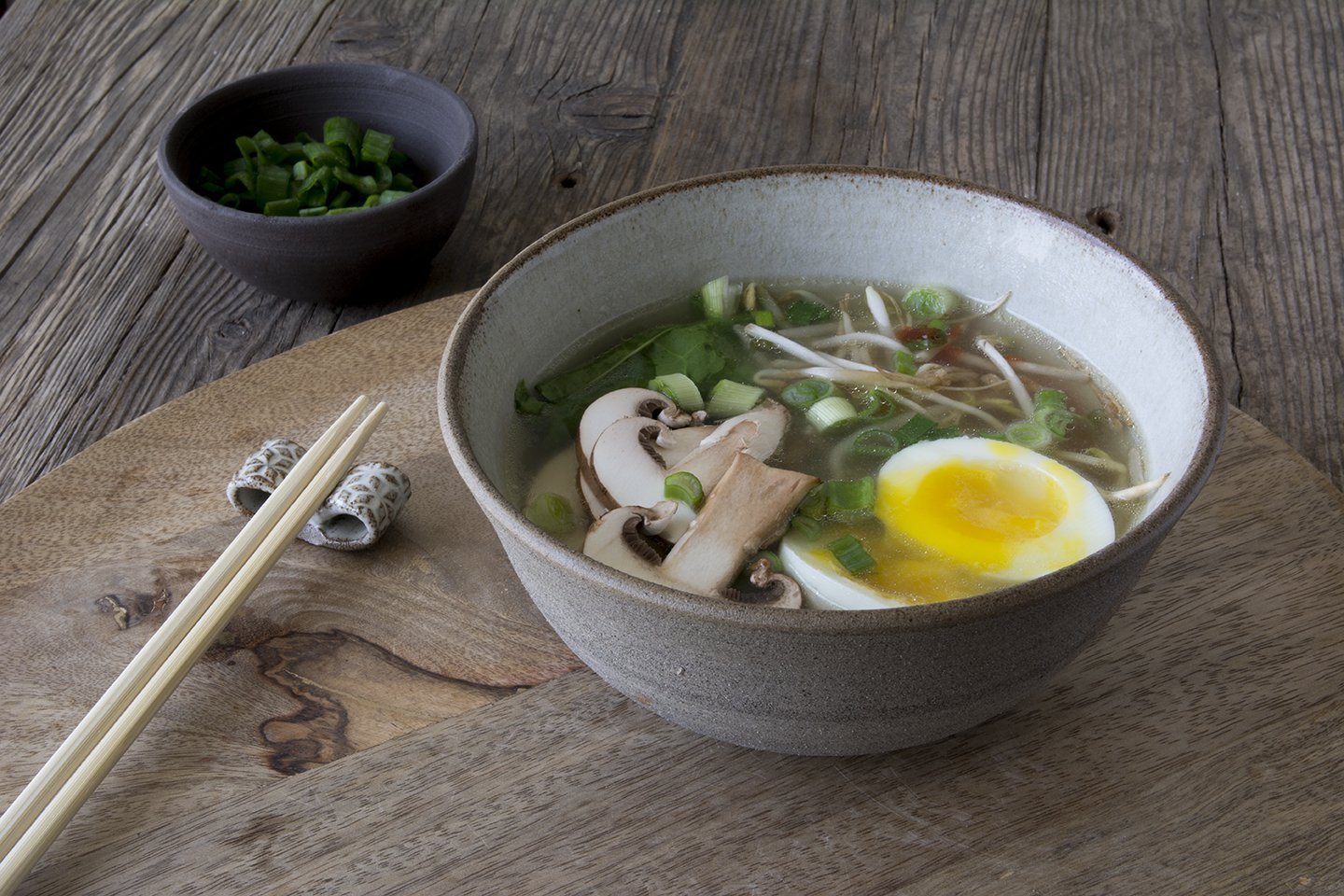 Pottery Ramen Bowl with Chopsticks Rest - Mad About Pottery - Bowl