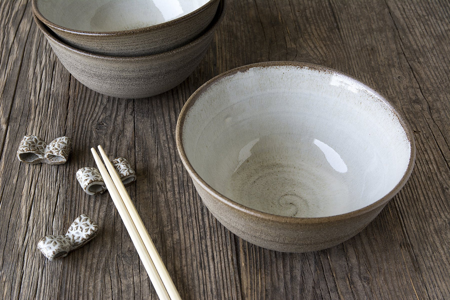 Pottery Ramen Bowl with Chopsticks Rest - Mad About Pottery - Bowl