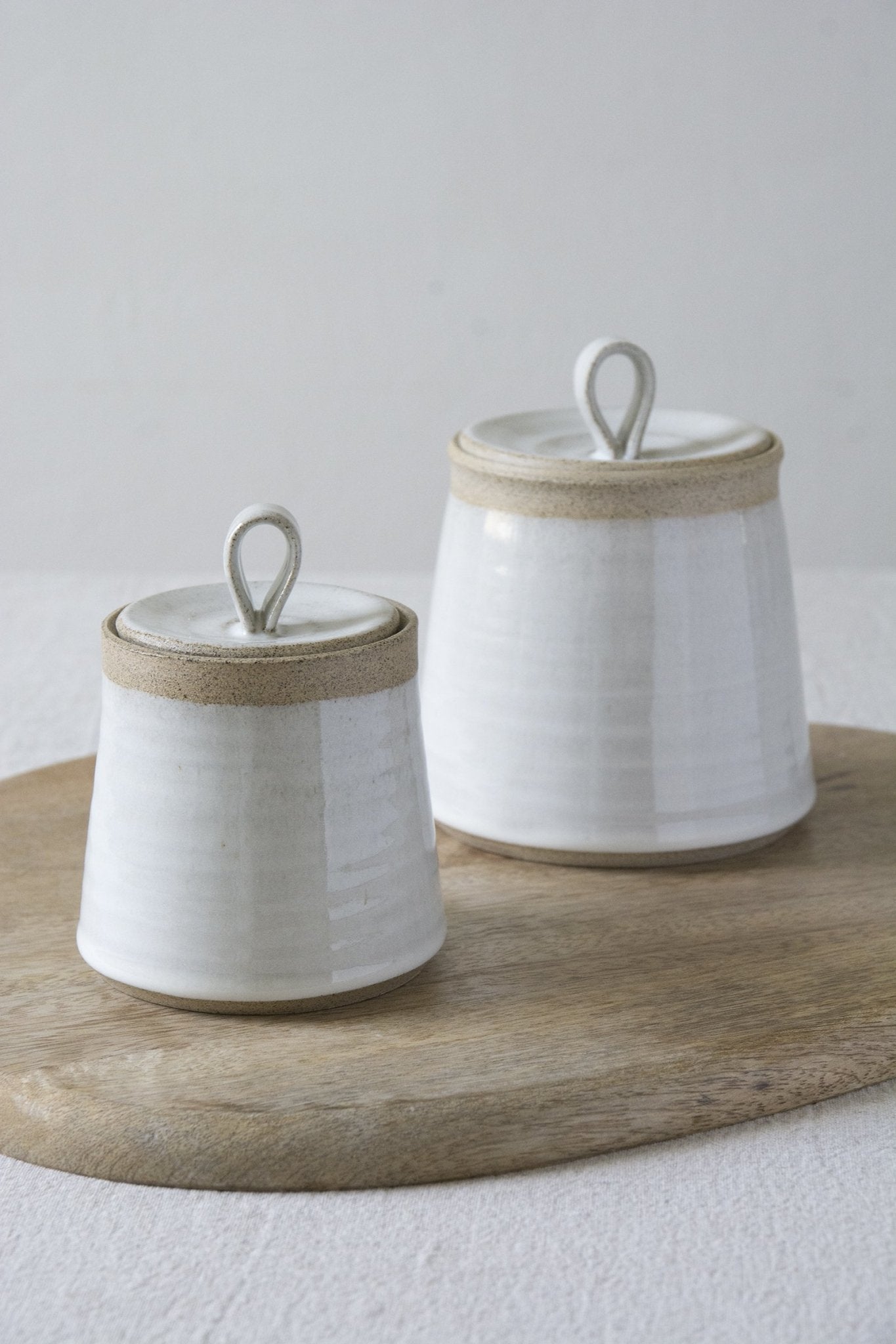 Set of 2 Ceramic Canisters - Mad About Pottery- canister