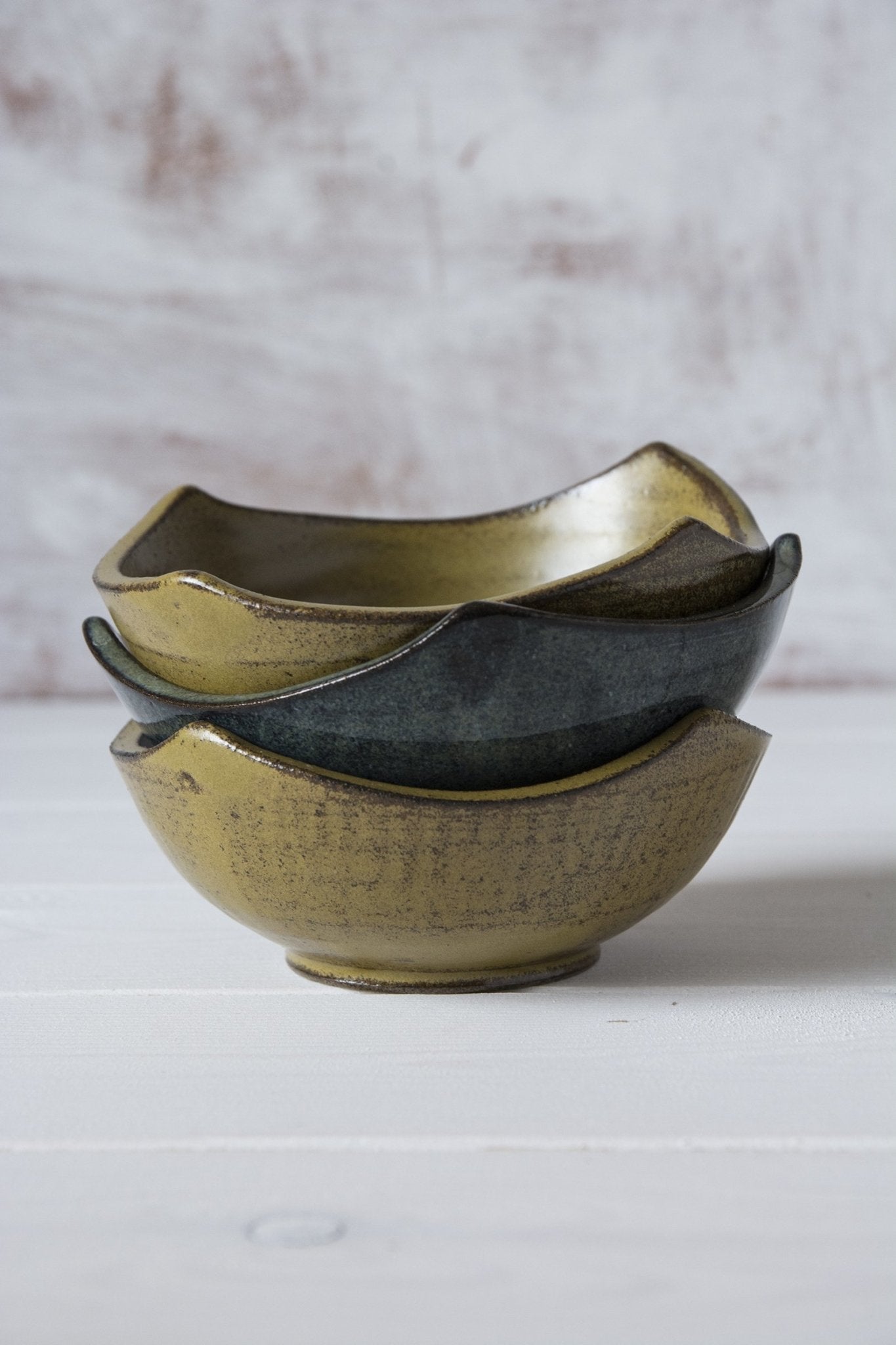 Set of 3 Shaped Versatile Mini Bowls - Mad About Pottery- Bowl