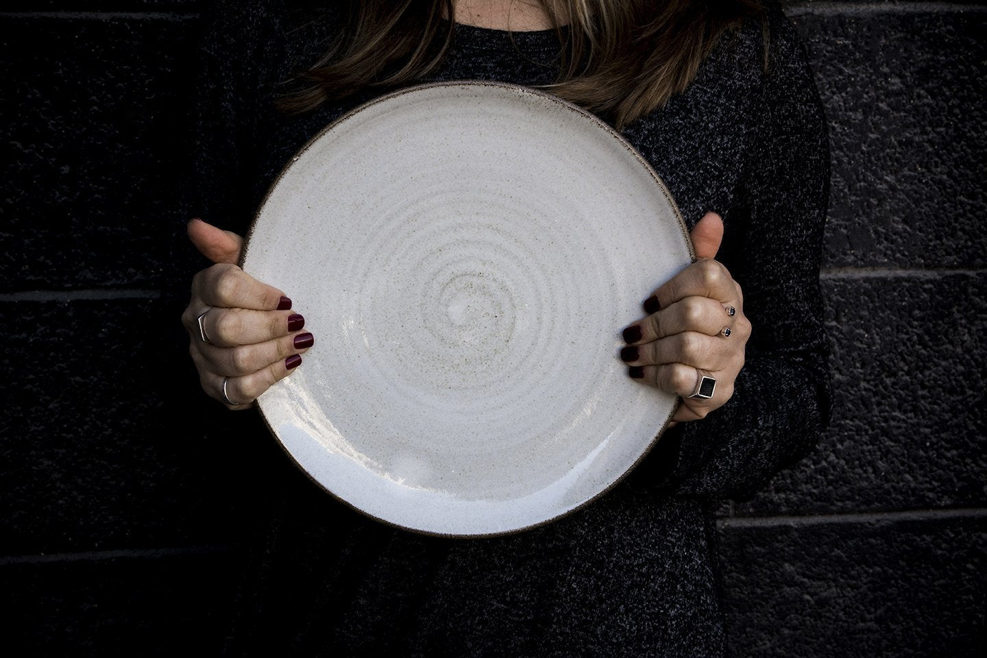 Set of 6 White Large Pottery Dinner Plates - Mad About Pottery- plates