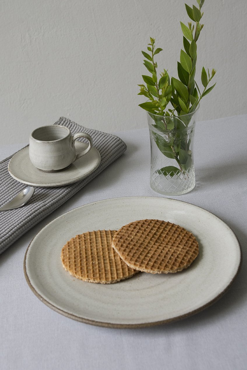 Set of 6 White Pottery Side Plates - Mad About Pottery- plates