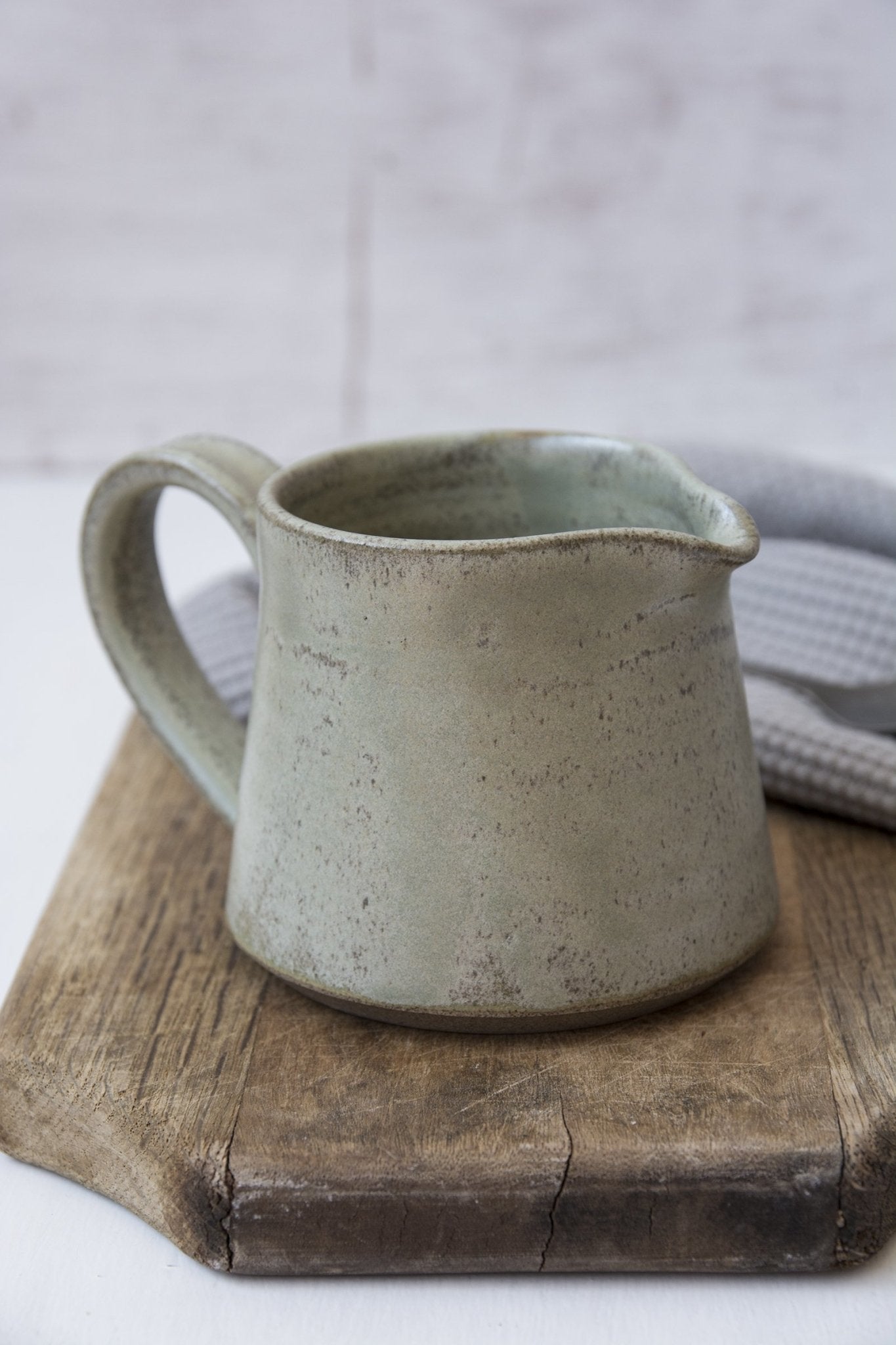 Small Green Sage Creamer - Mad About Pottery - creamer