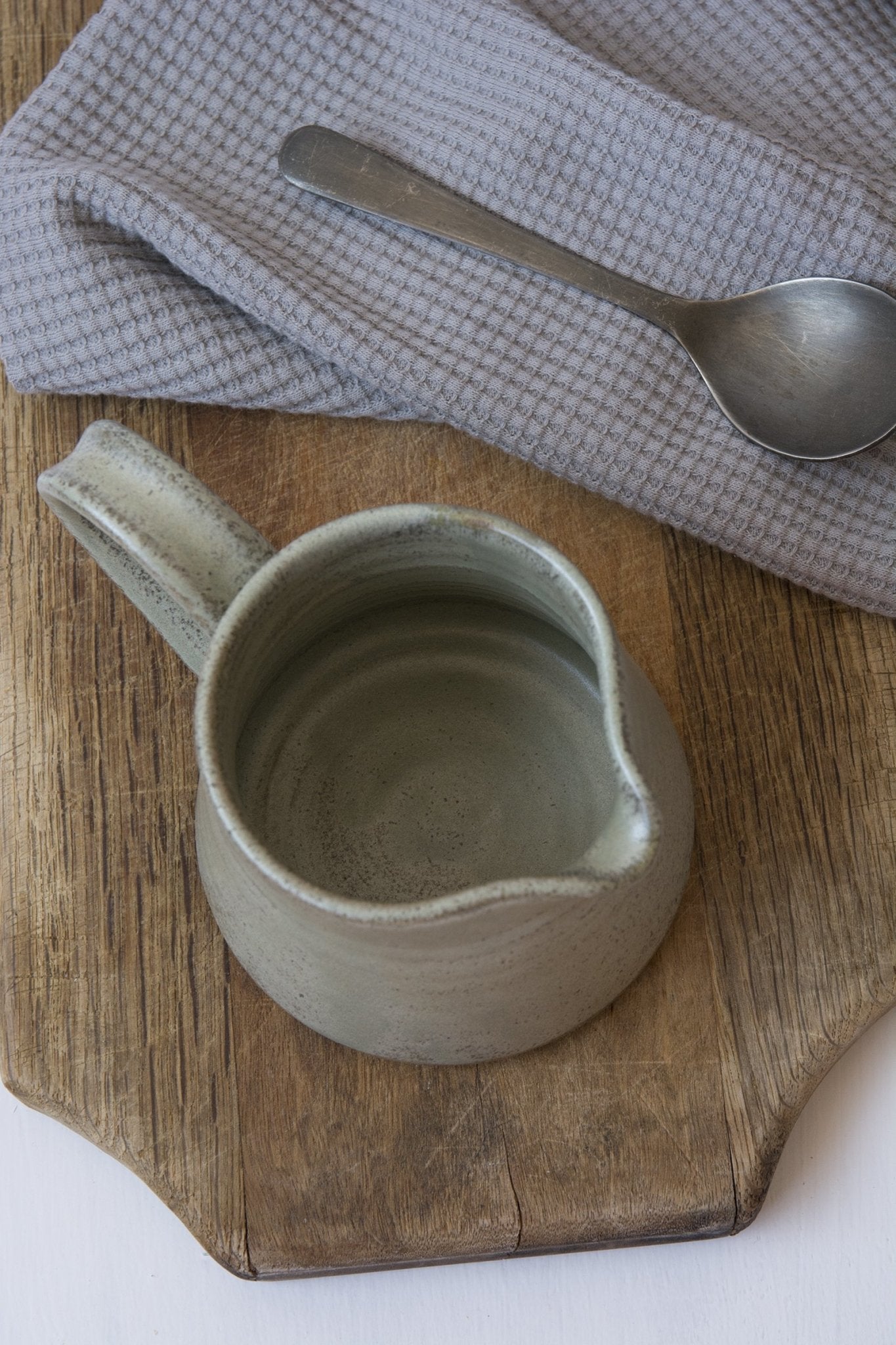 Small Green Sage Creamer - Mad About Pottery - creamer