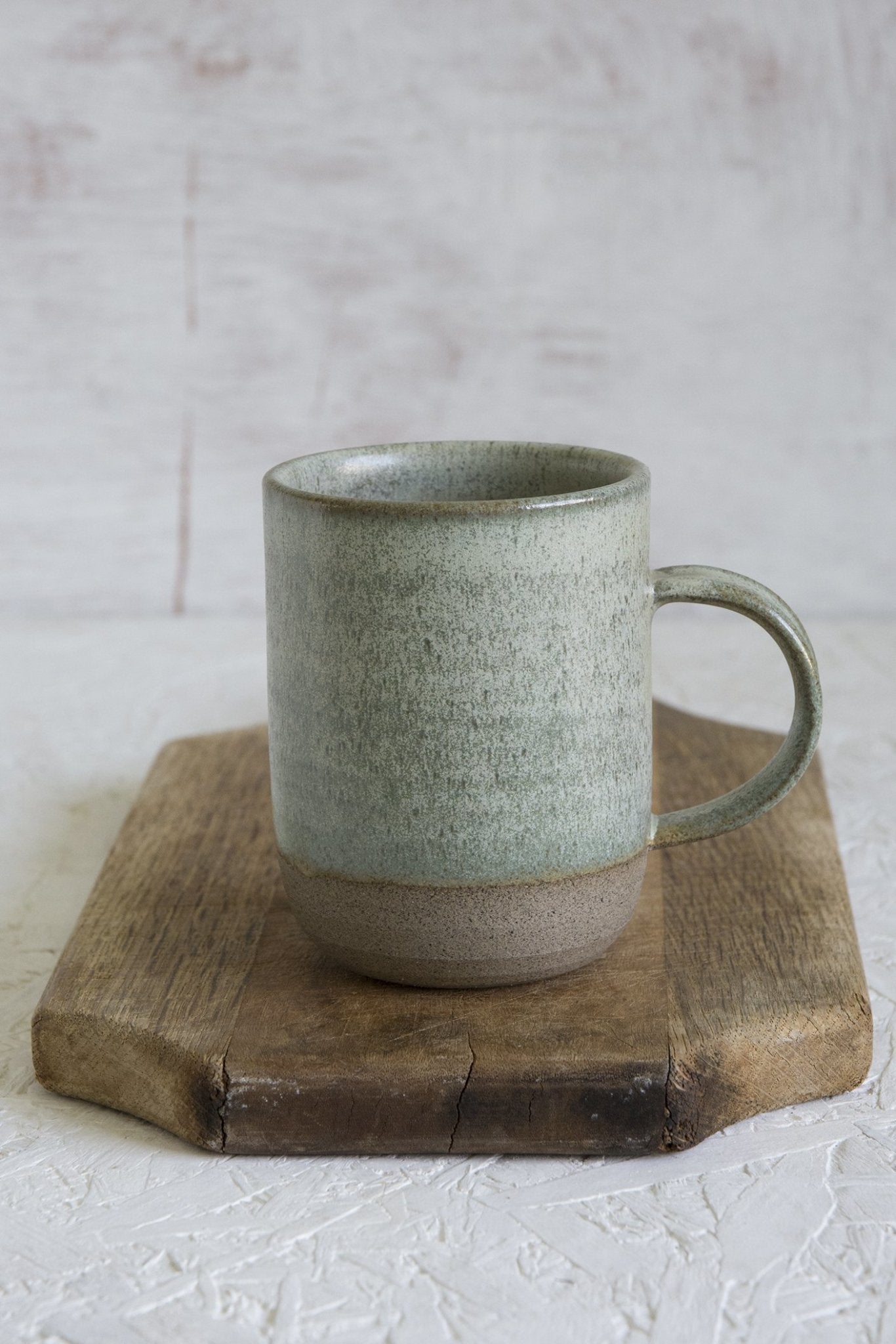 green sage pottery mug