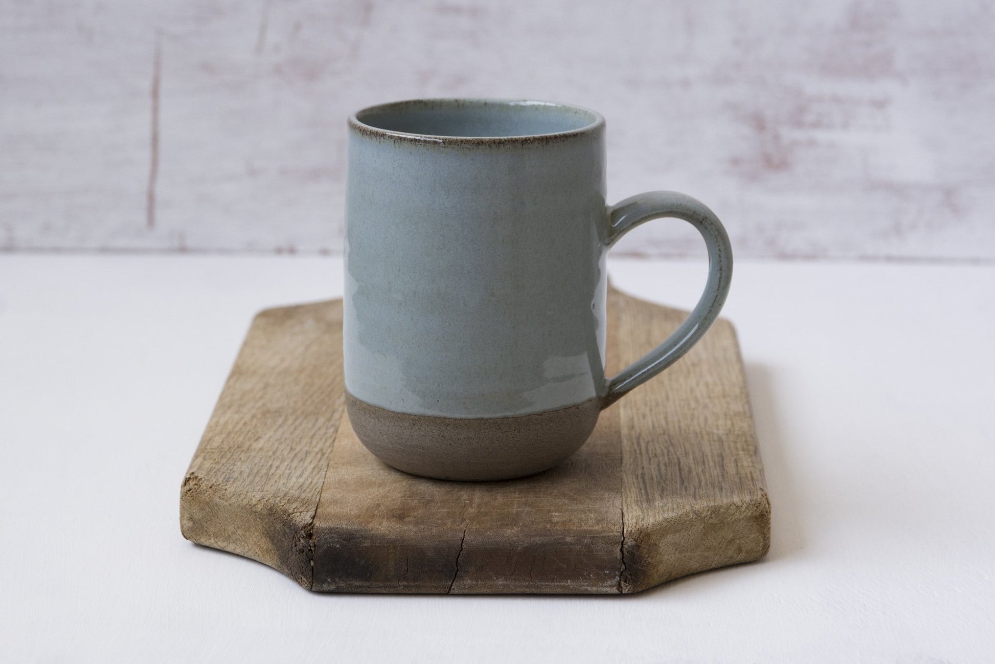 Slate blue pottery mug
