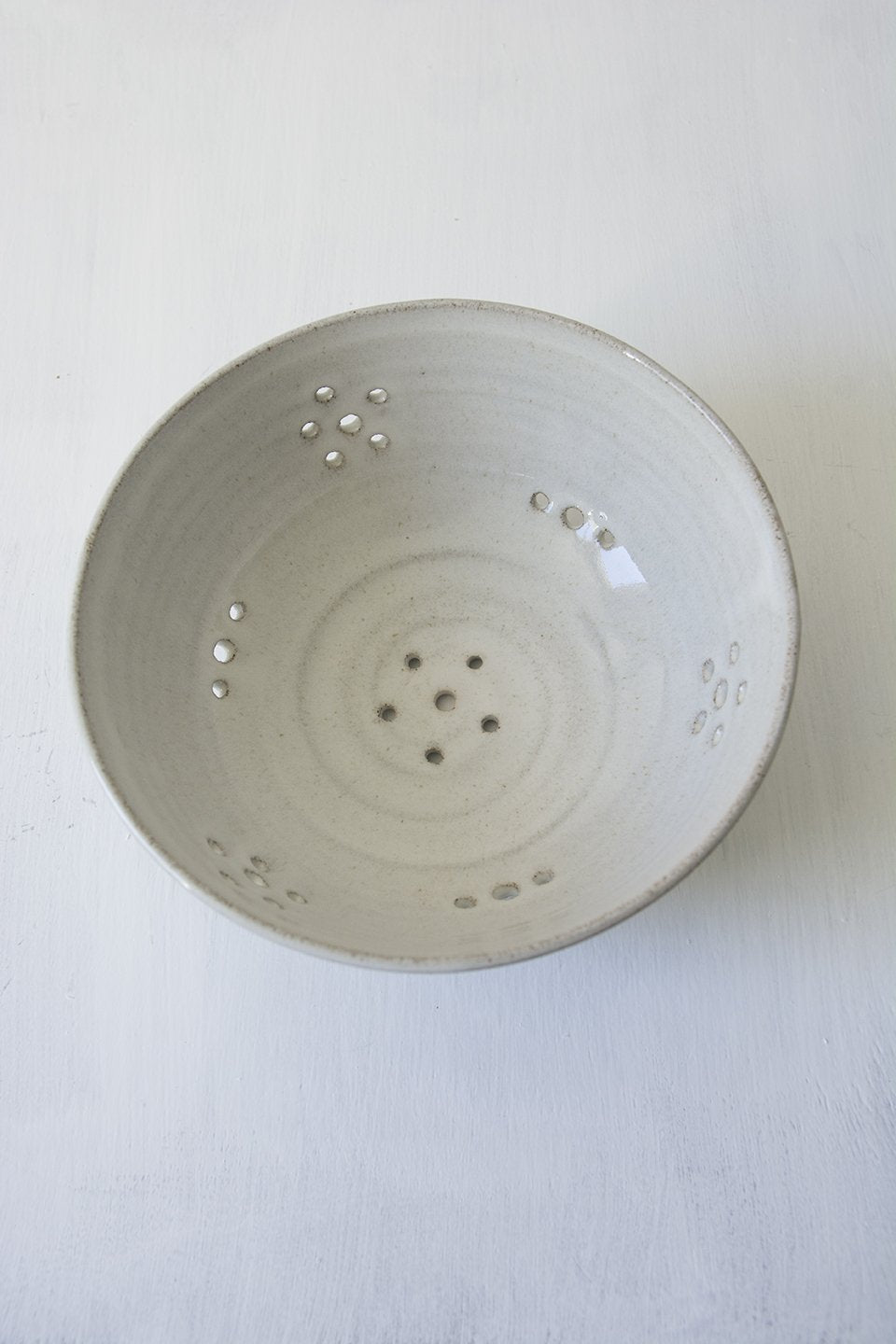 White Ceramic Berry Colander - Mad About Pottery - colander