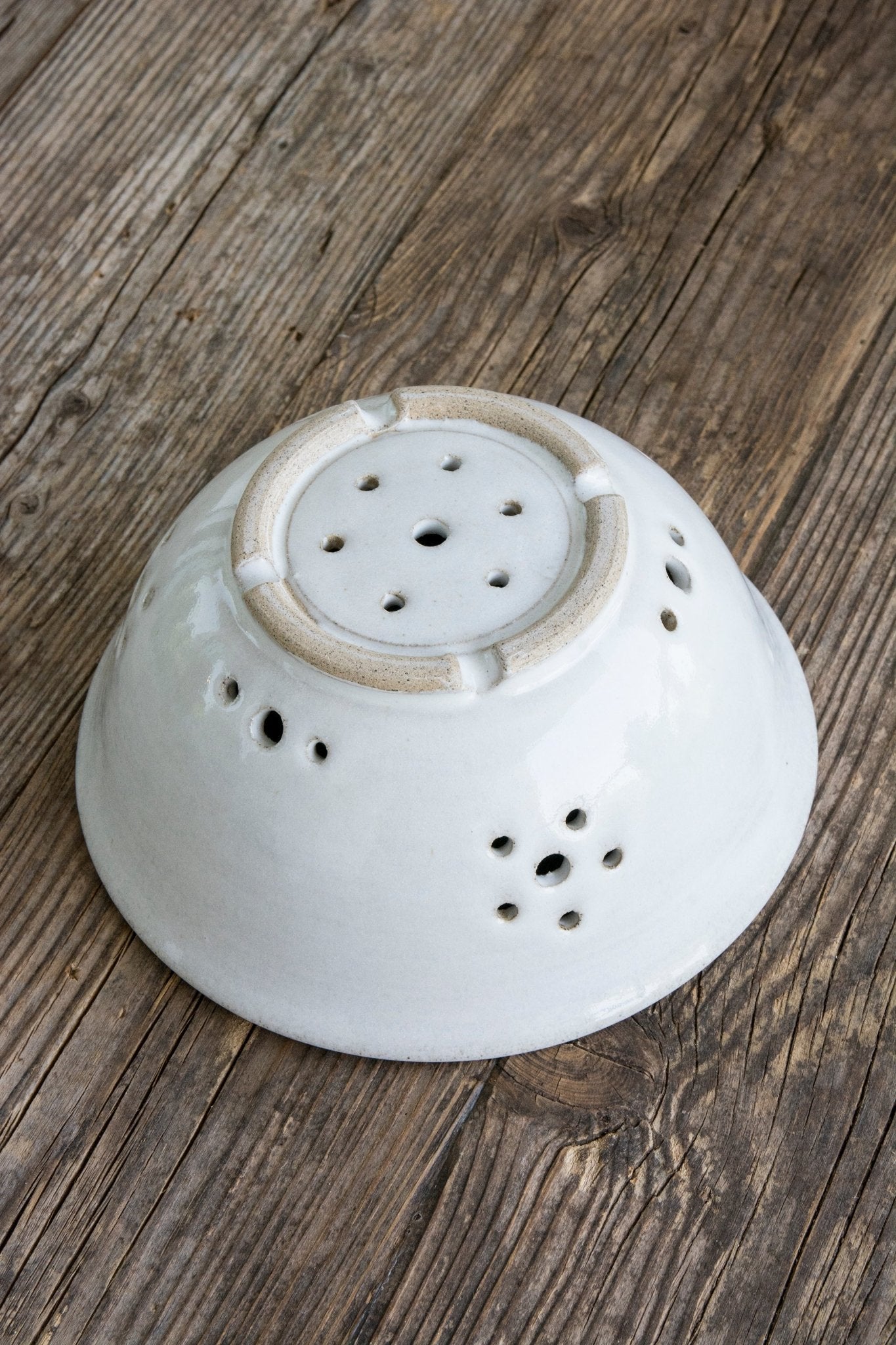 White Ceramic Berry Colander - Mad About Pottery- Colanders & Strainers