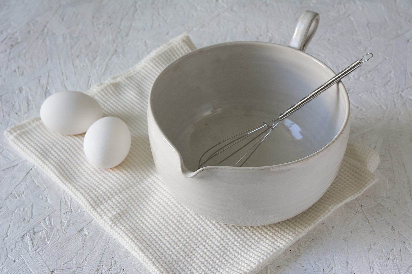 White Ceramic Mixing Bowl - Mad About Pottery - Bowl