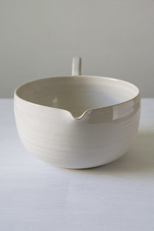 White Ceramic Mixing Bowl - Mad About Pottery - Bowl