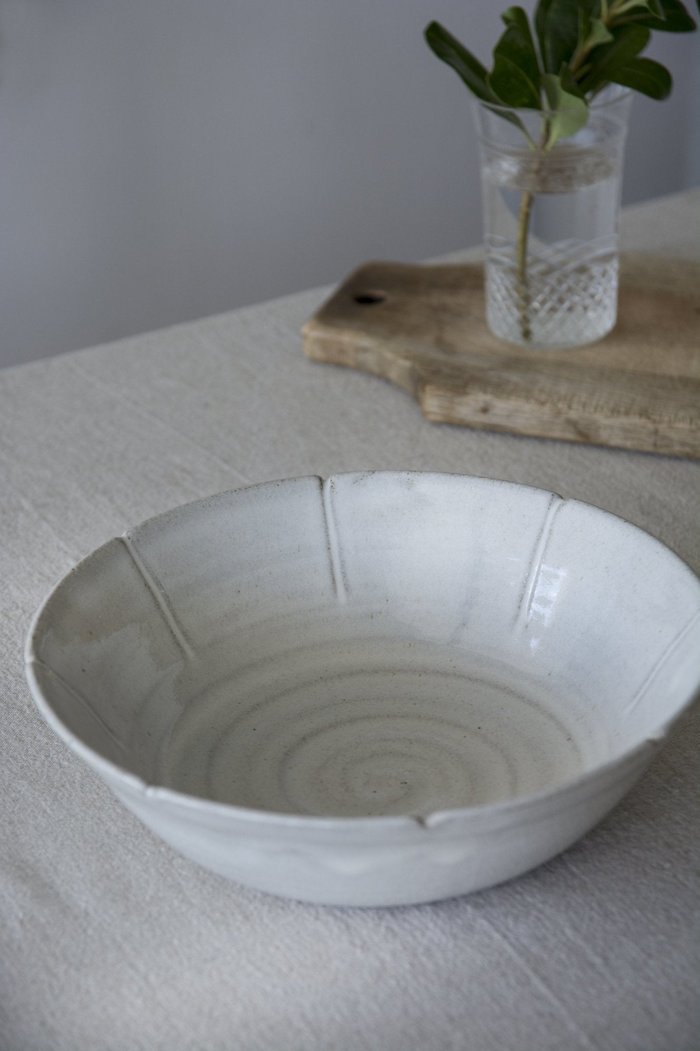 White Modern Pottery Serving Dish - Mad About Pottery- Bowl