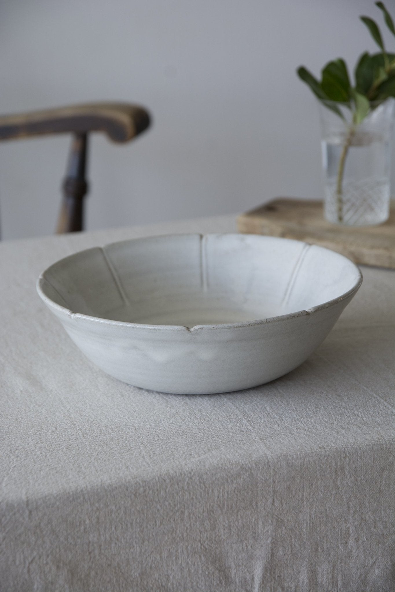 White Modern Pottery Serving Dish - Mad About Pottery- Bowl