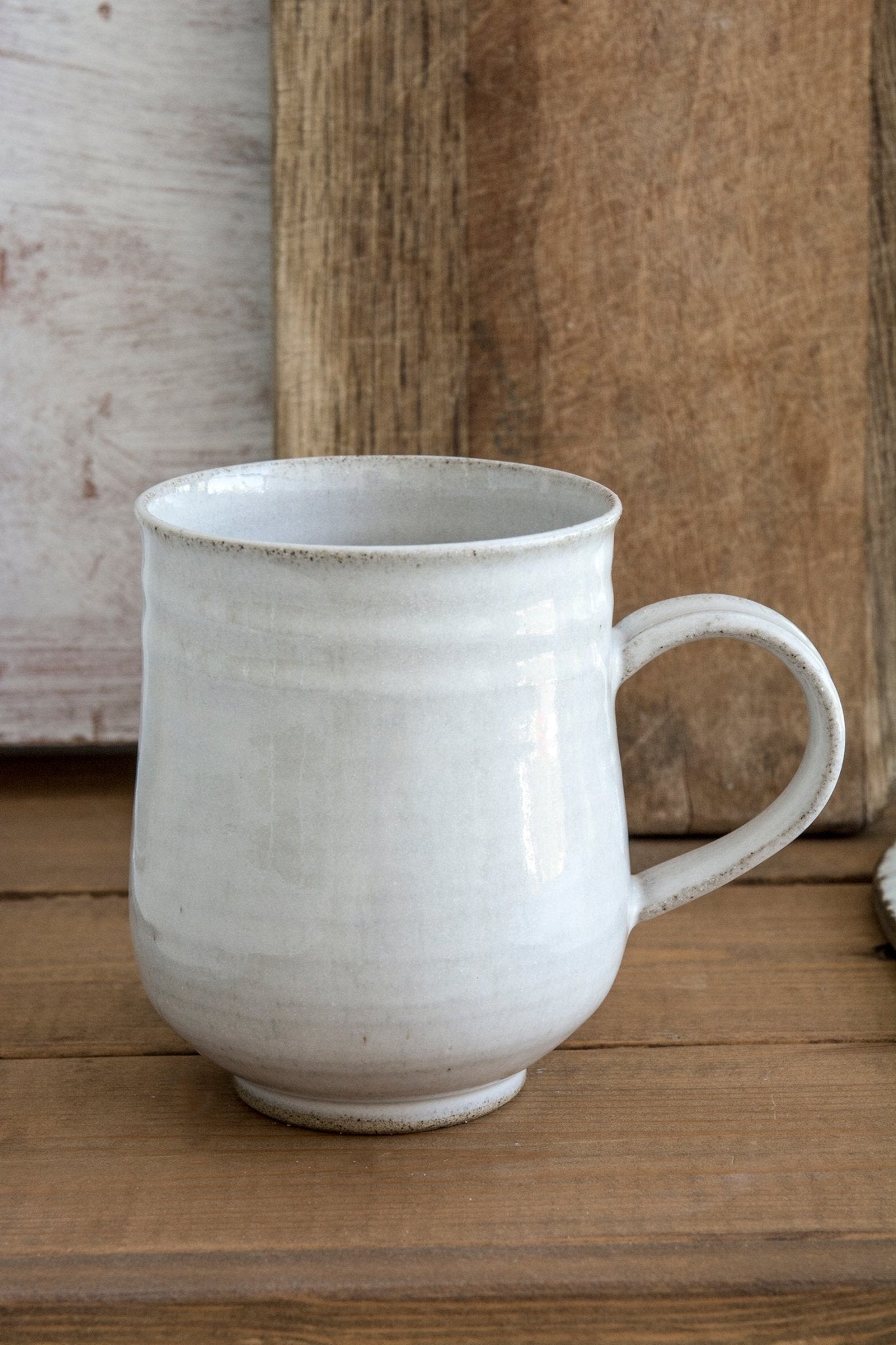 White Pottery Mug, 10 fl oz - Mad About Pottery- Mug