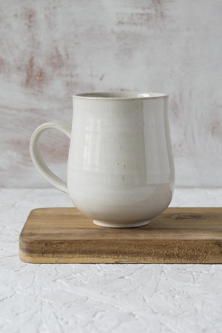White Pottery Mug, 14 fl oz - Mad About Pottery - Mug