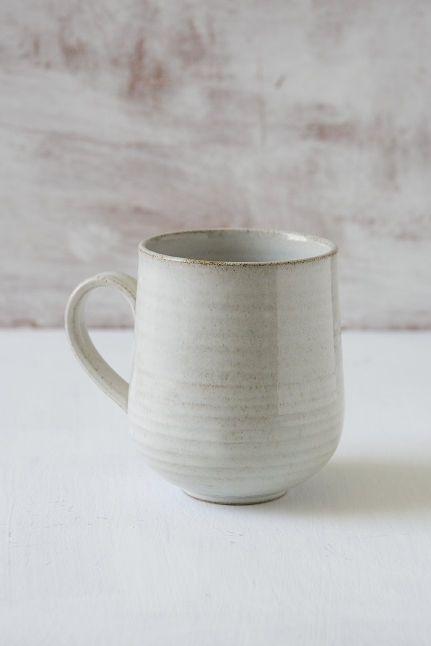 White Pottery Mug, 14 fl oz - Mad About Pottery - Mug